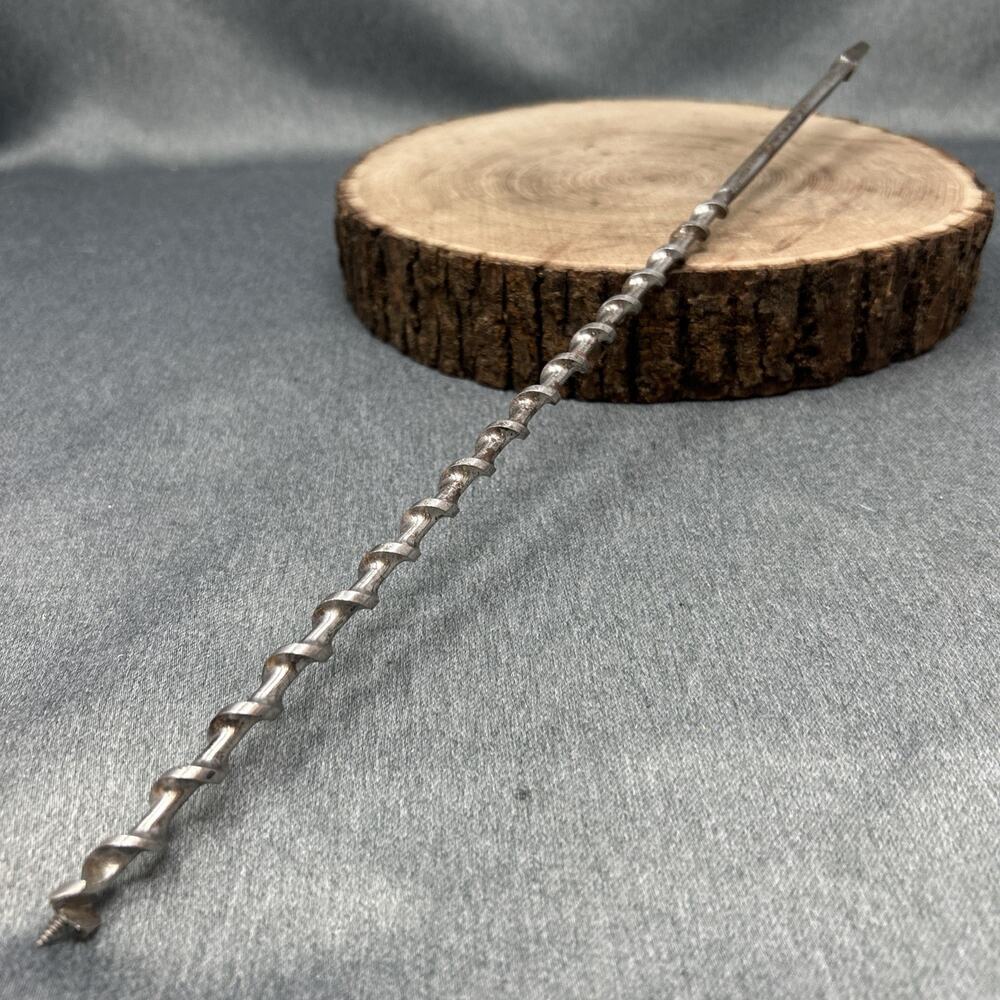 Vintage Irwin 18" Inch Auger Drill Bit 9/16 Extra Long Wood Boring Tool USA Made